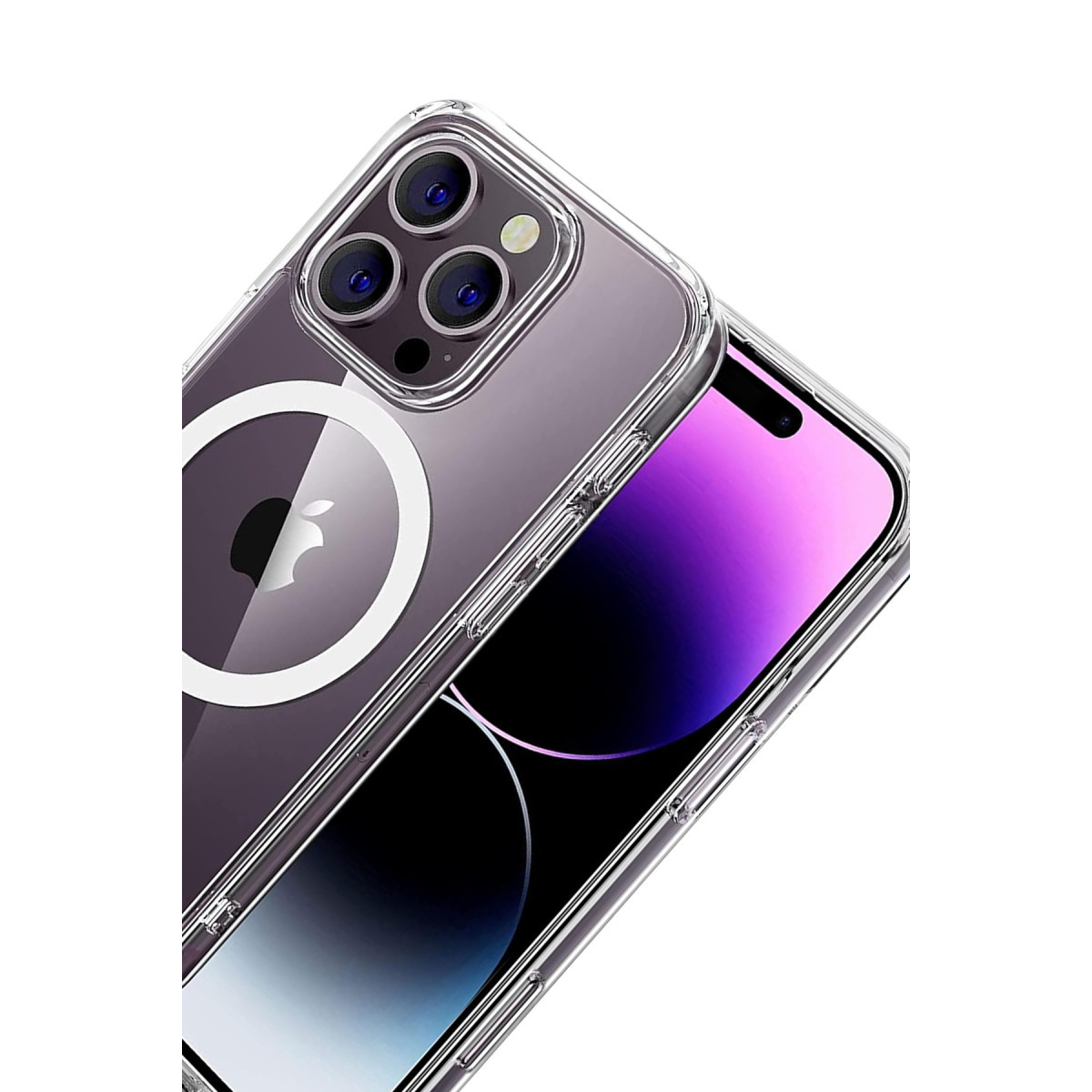 Newface Apple iPhone 16 Pro Max Combo Sert Şeffaf Magsafe Kapak - Şeffaf — görsel 8