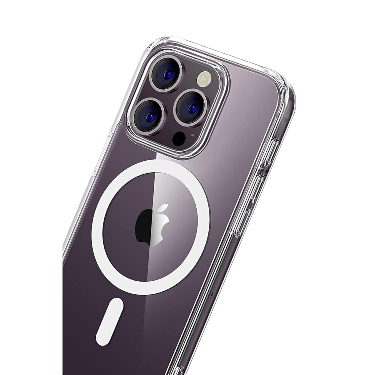 Newface Apple iPhone 15 Pro Max Combo Sert Şeffaf Magsafe Kapak - Şeffaf — görsel 9