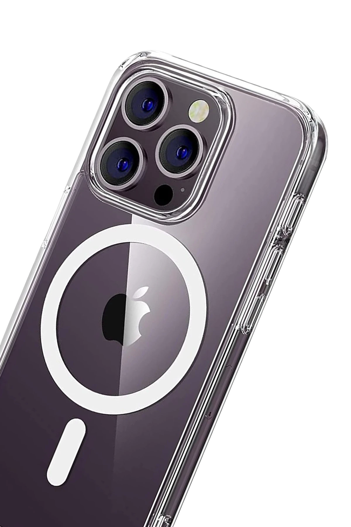 Newface Apple iPhone 14 Pro Max Combo Sert Şeffaf Magsafe Kapak - Şeffaf — görsel 3
