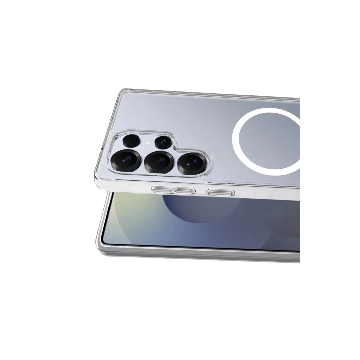 Newface Samsung Galaxy S25 Ultra Combo Sert Şeffaf Magsafe Kapak - Şeffaf — görsel 5