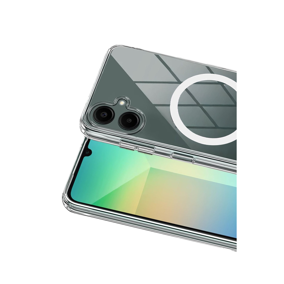 Newface Samsung Galaxy A06 Combo Sert Şeffaf Magsafe Kapak - Şeffaf — görsel 8