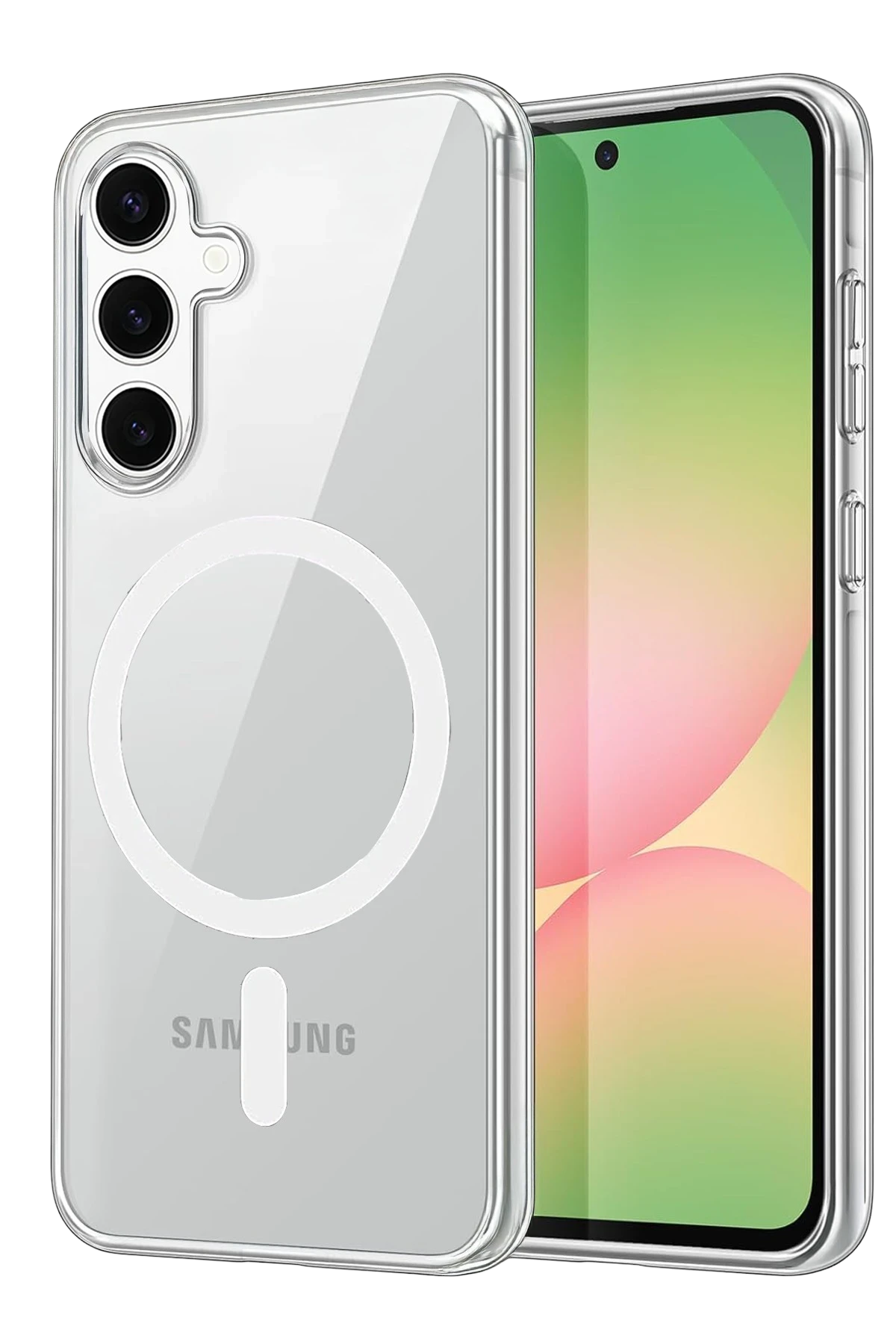 Newface Samsung Galaxy S25 FE Combo Sert Şeffaf Magsafe Kapak - Şeffaf