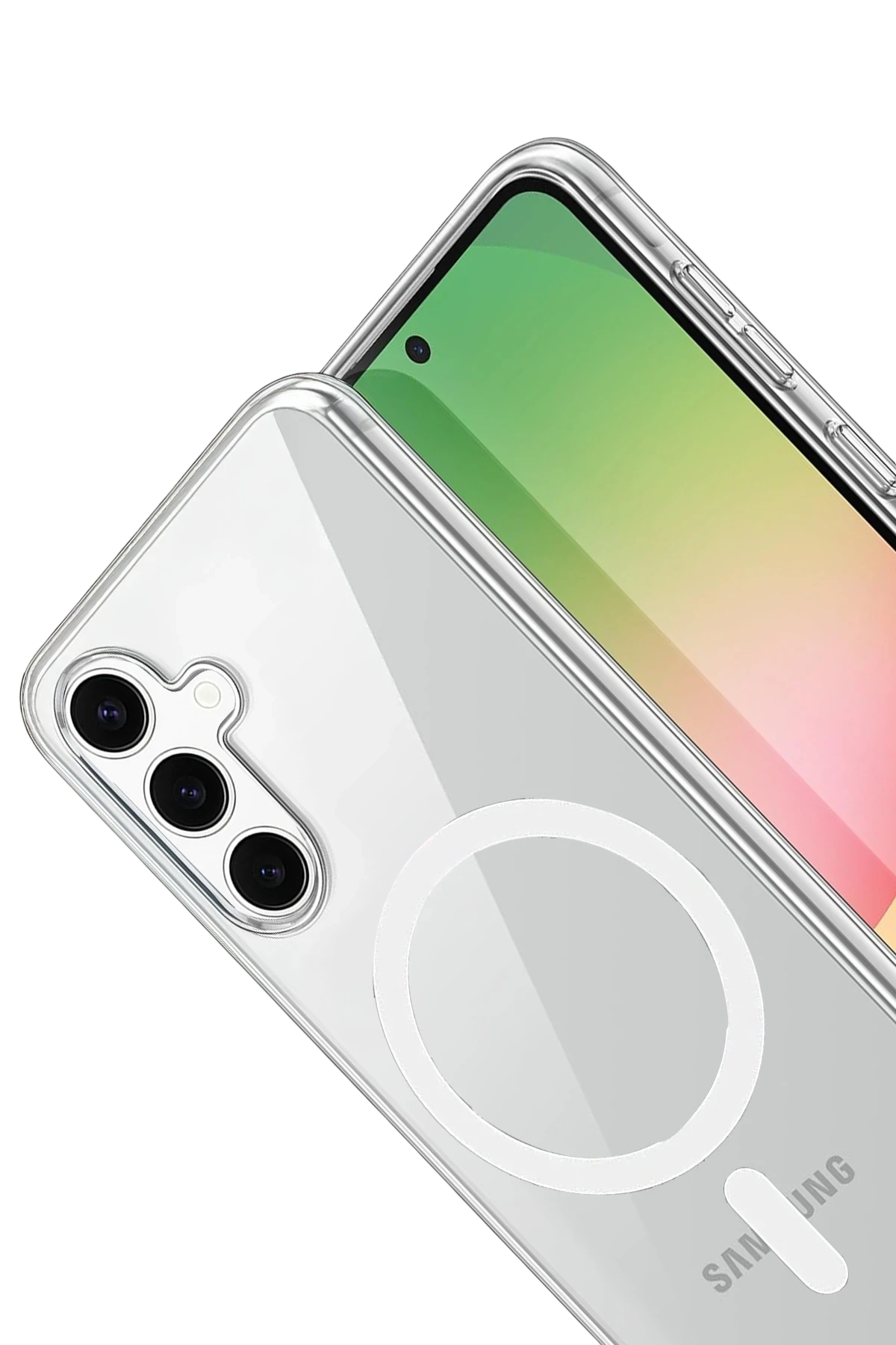 Newface Samsung Galaxy A26 Combo Sert Şeffaf Magsafe Kapak - Şeffaf — görsel 3