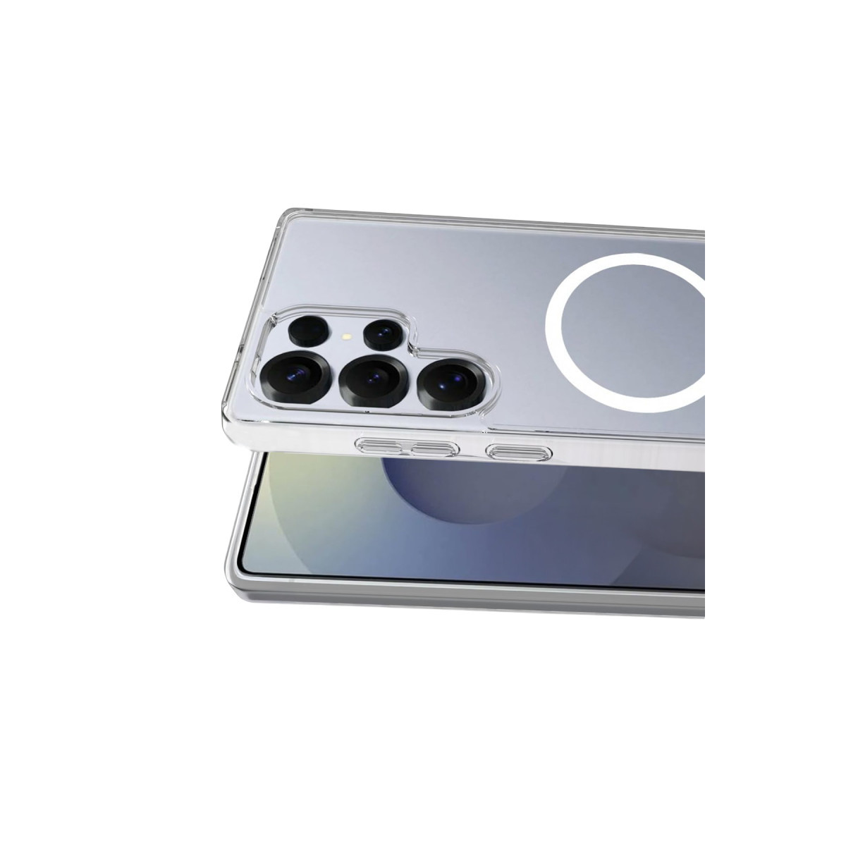 Newface Samsung Galaxy S24 Ultra Combo Sert Şeffaf Magsafe Kapak - Şeffaf — görsel 8