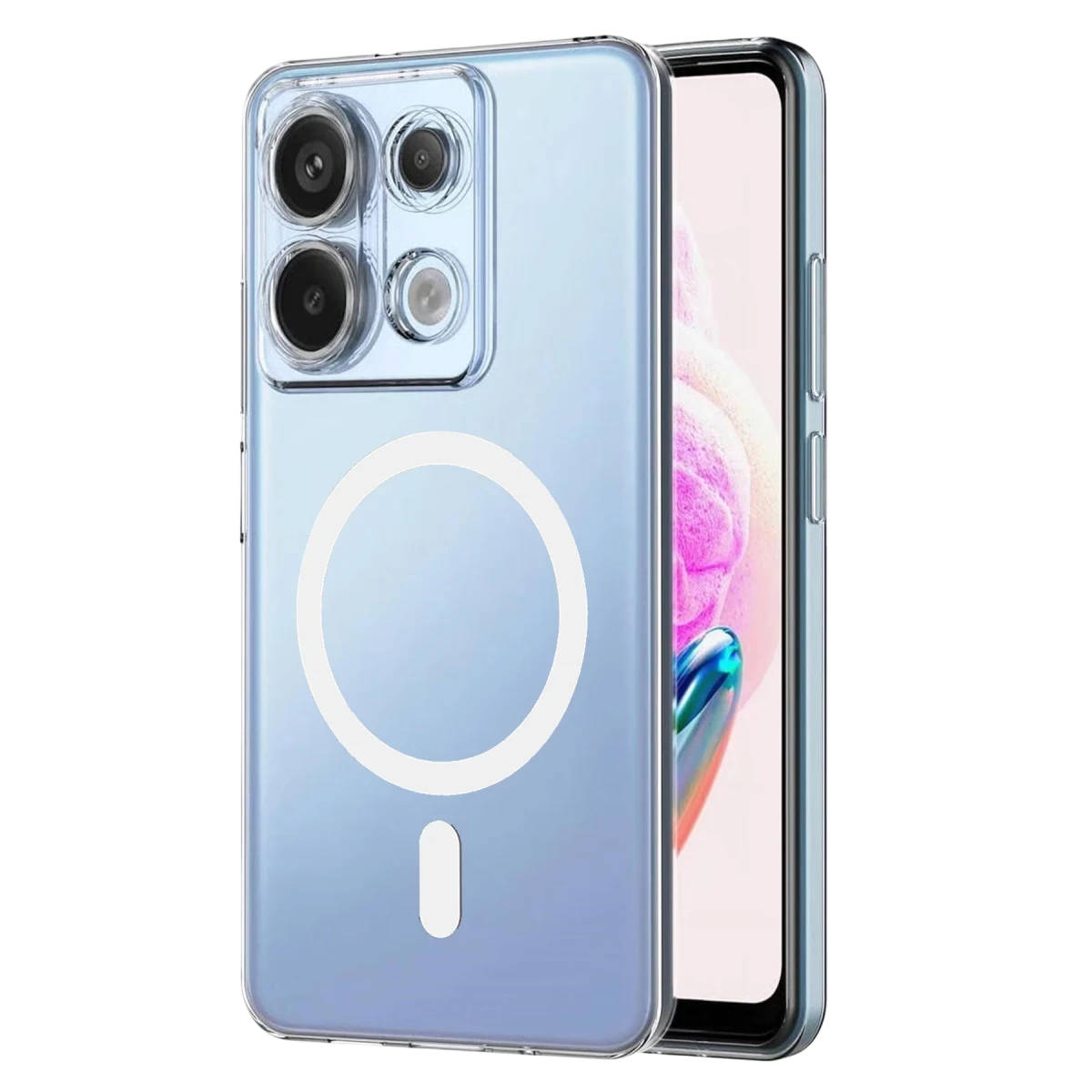 Newface Xiaomi Redmi Note 13 Pro 4G Combo Sert Şeffaf Magsafe Kapak - Şeffaf — görsel 4