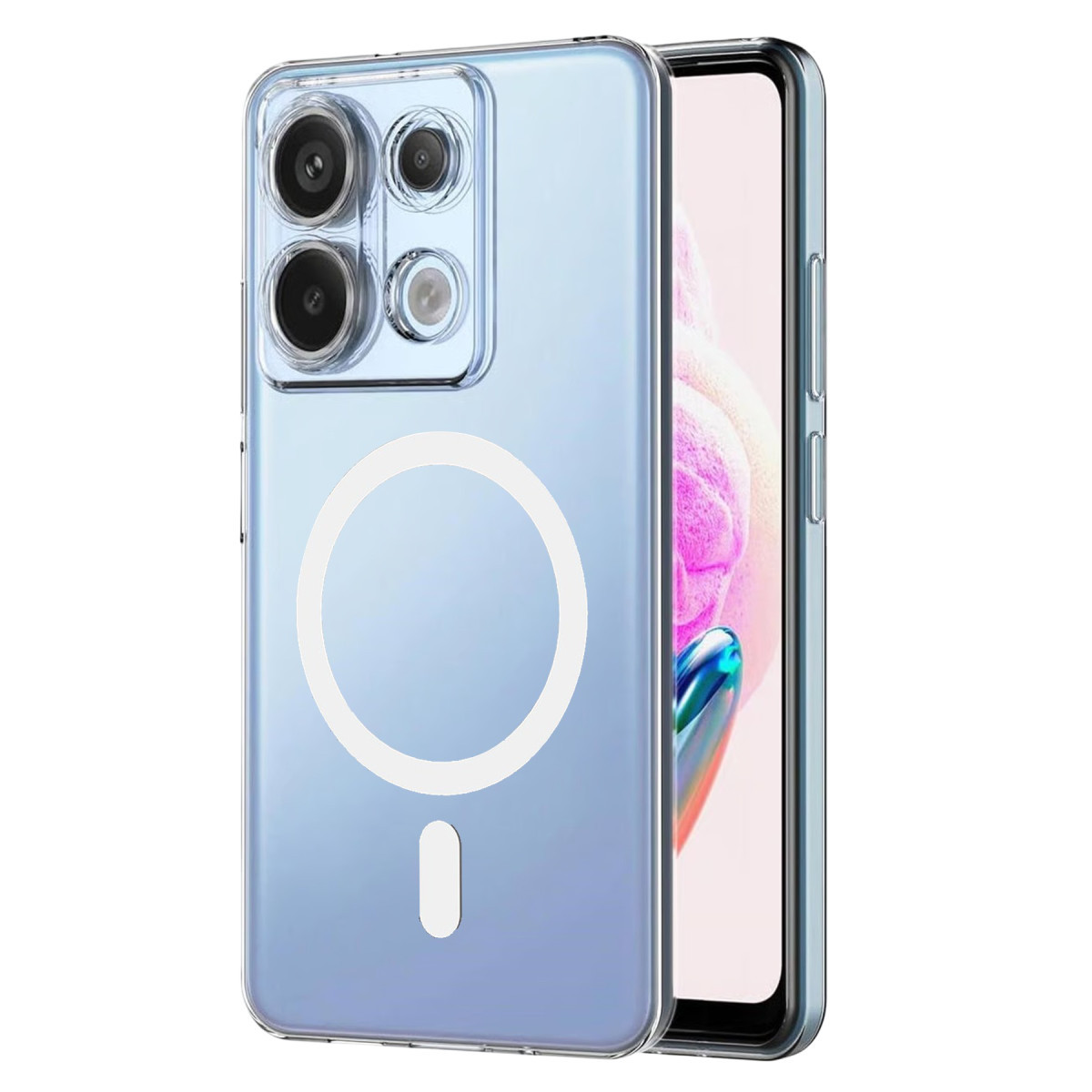 Newface Xiaomi Redmi Note 13 Pro 4G Combo Sert Şeffaf Magsafe Kapak - Şeffaf — görsel 7