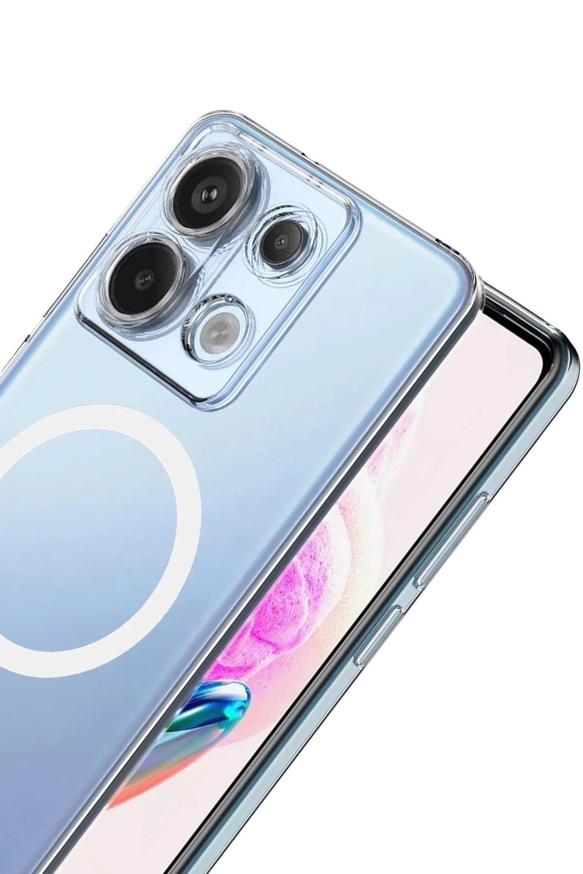 Newface Xiaomi Redmi Note 13 Pro 4G Combo Sert Şeffaf Magsafe Kapak - Şeffaf — görsel 2