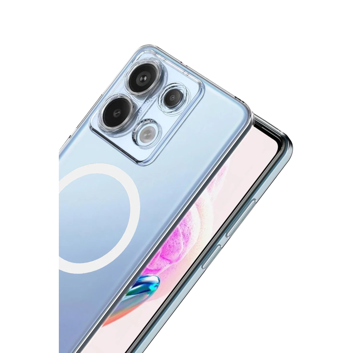 Newface Xiaomi Redmi Note 13 Pro 4G Combo Sert Şeffaf Magsafe Kapak - Şeffaf — görsel 5