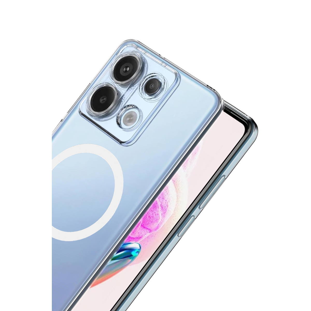 Newface Xiaomi Redmi Note 13 Pro 4G Combo Sert Şeffaf Magsafe Kapak - Şeffaf — görsel 8