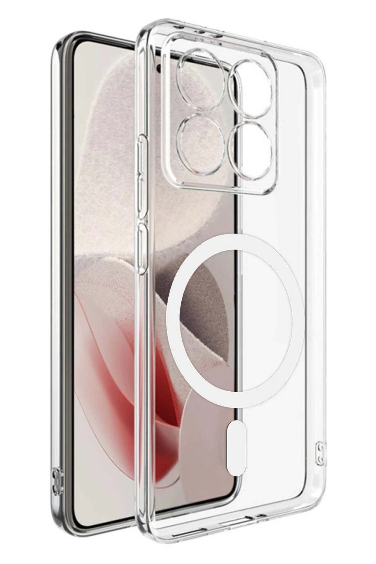 Newface Xiaomi Mi 14T Pro Combo Sert Şeffaf Magsafe Kapak - Şeffaf