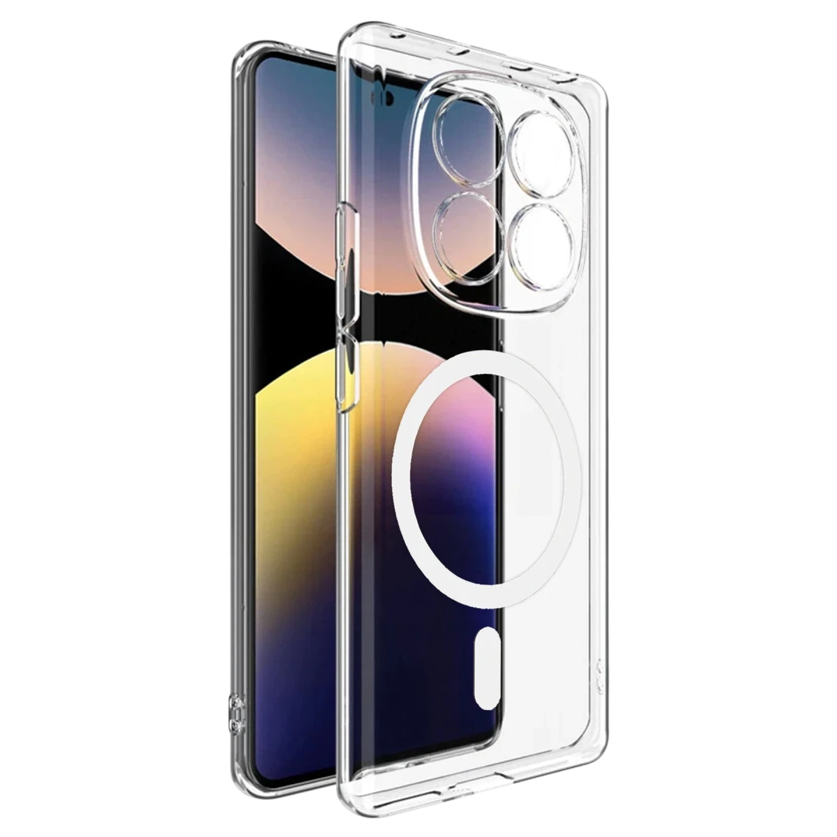 Newface Xiaomi Redmi Note 14 Pro 4G Combo Sert Şeffaf Magsafe Kapak - Şeffaf — görsel 4