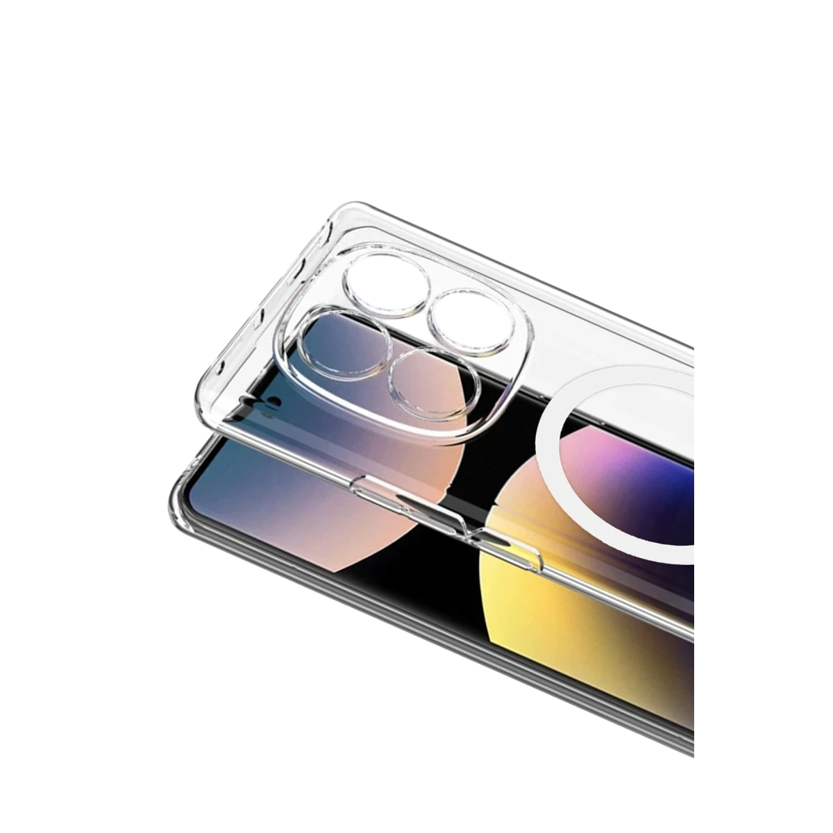 Newface Xiaomi Redmi Note 14 Pro 4G Combo Sert Şeffaf Magsafe Kapak - Şeffaf — görsel 5