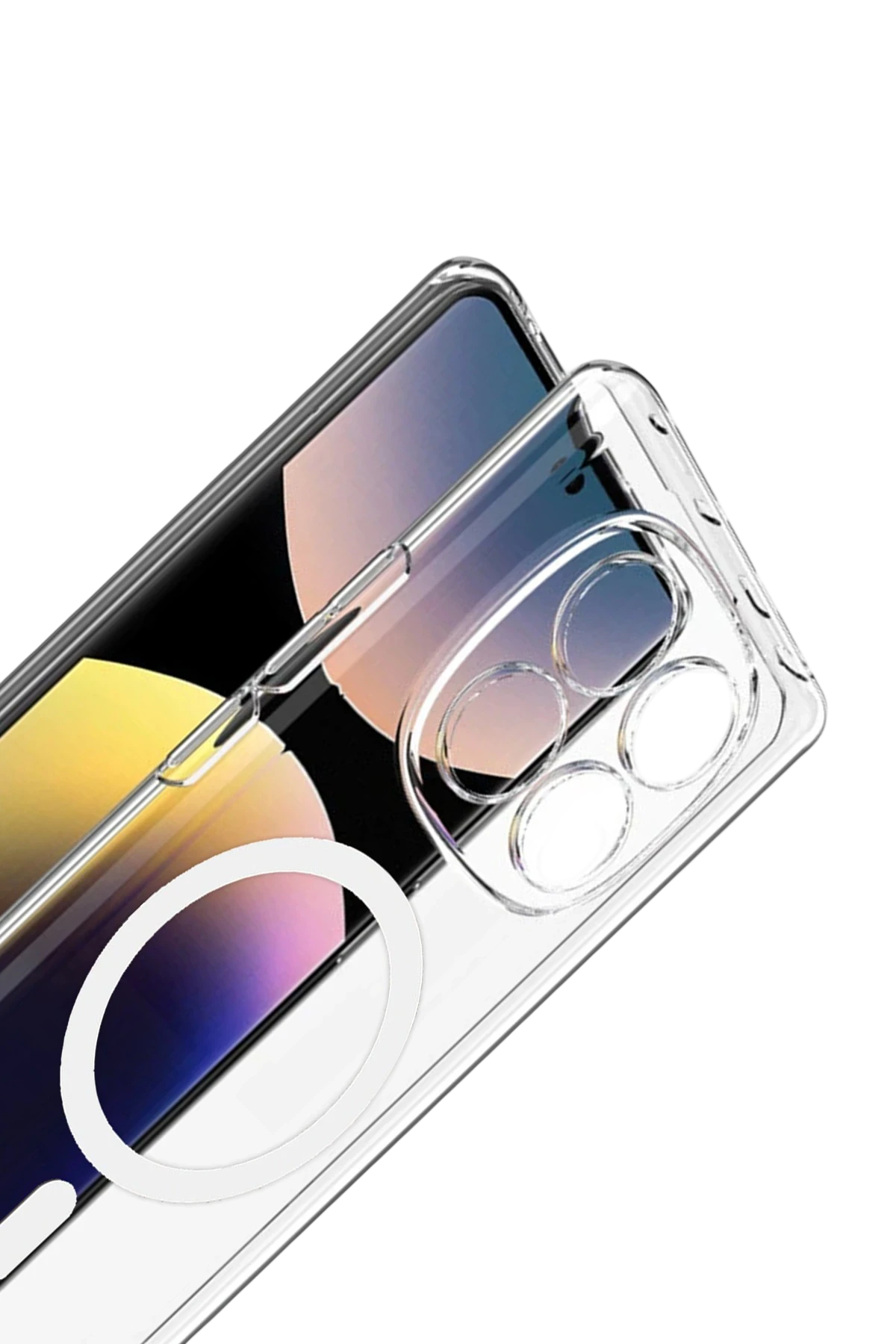 Newface Xiaomi Redmi Note 14 Pro 4G Combo Sert Şeffaf Magsafe Kapak - Şeffaf — görsel 3