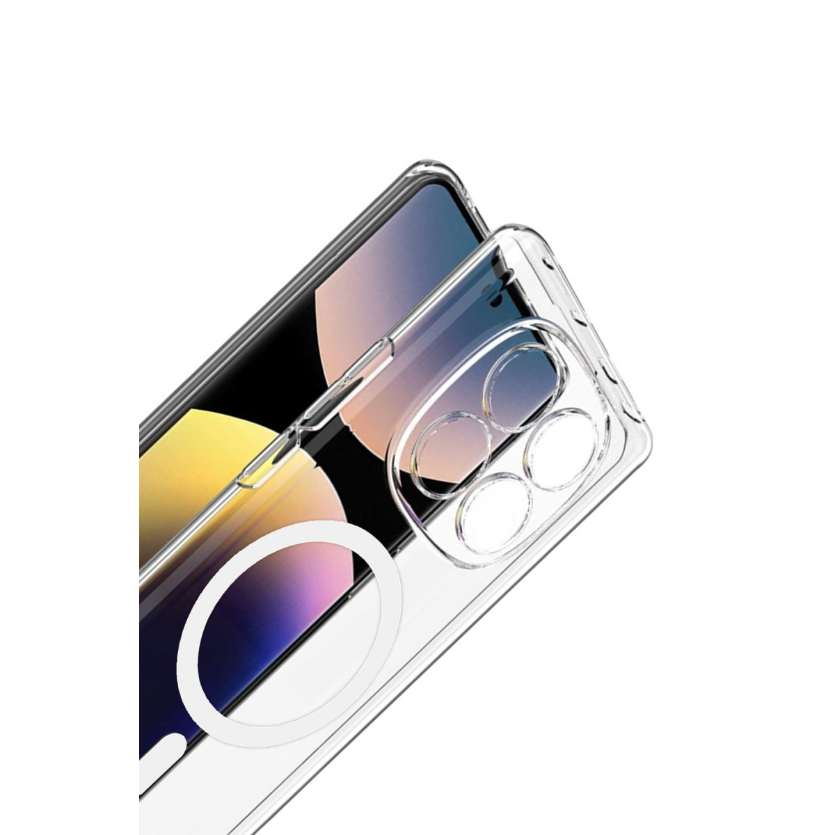 Newface Xiaomi Redmi Note 14 Pro 4G Combo Sert Şeffaf Magsafe Kapak - Şeffaf — görsel 9