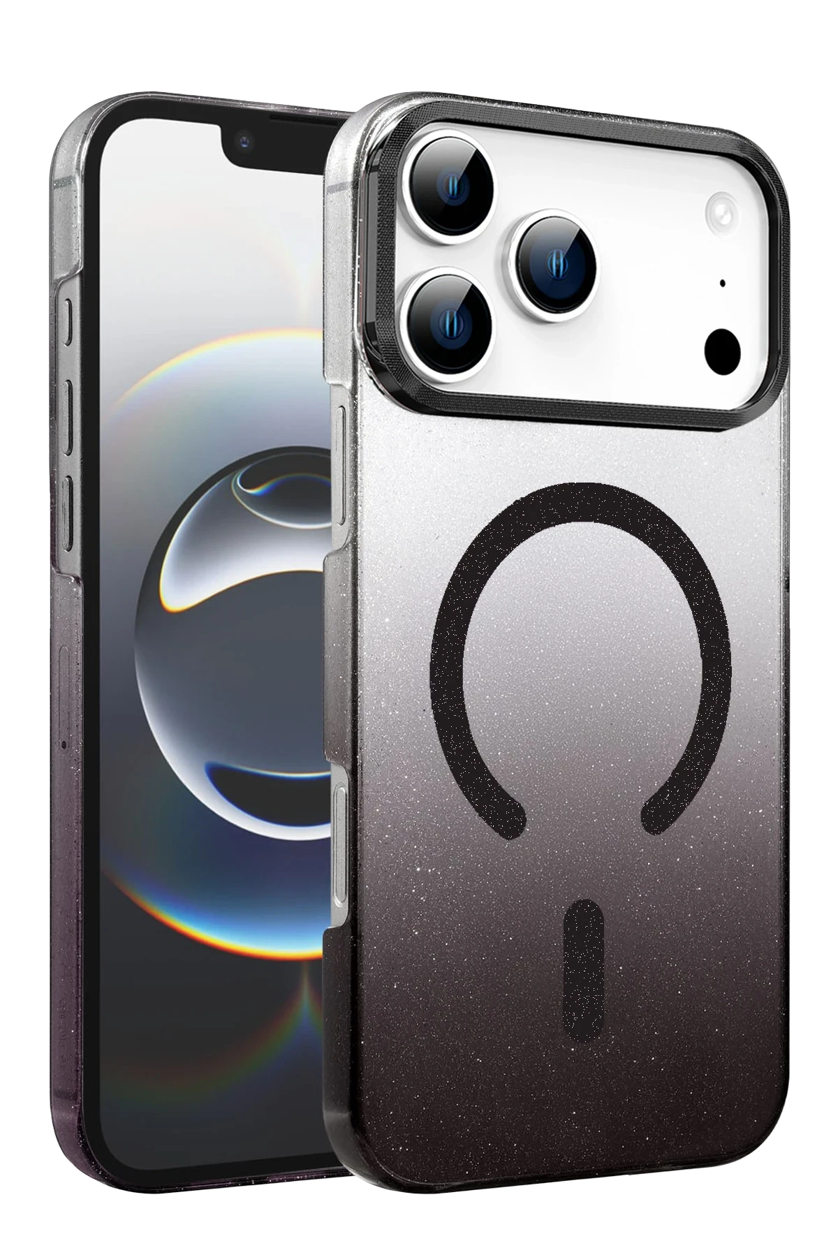 Newface Apple iPhone 17 Pro Max Glossy Magsafe Kapak - Siyah