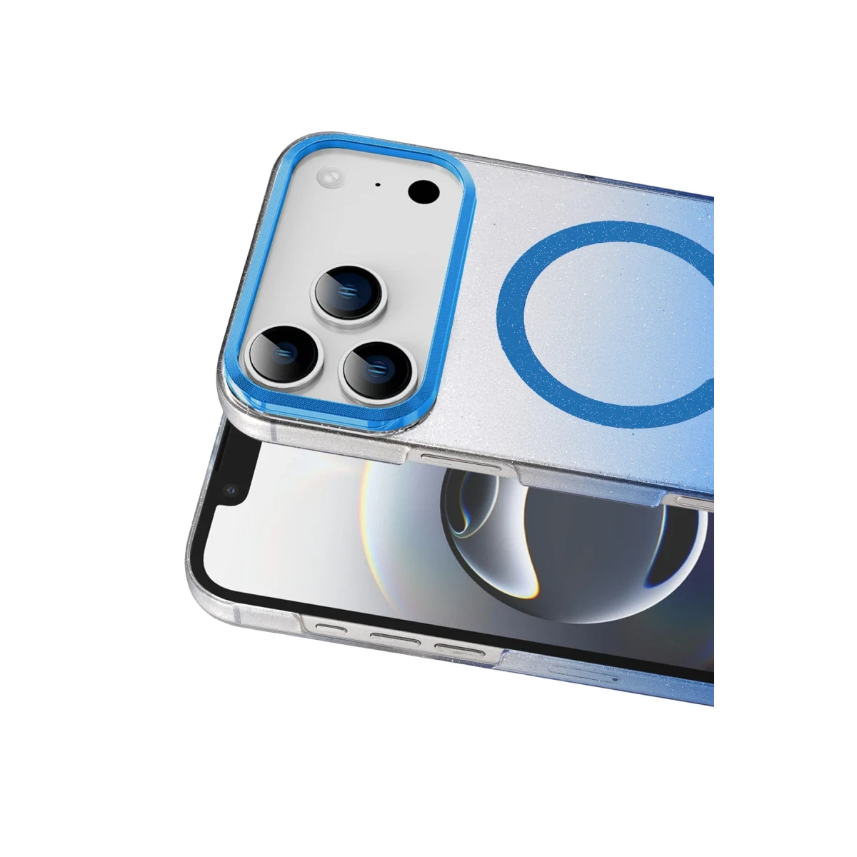 Newface Apple iPhone 17 Pro Max Glossy Magsafe Kapak - Mavi — görsel 6