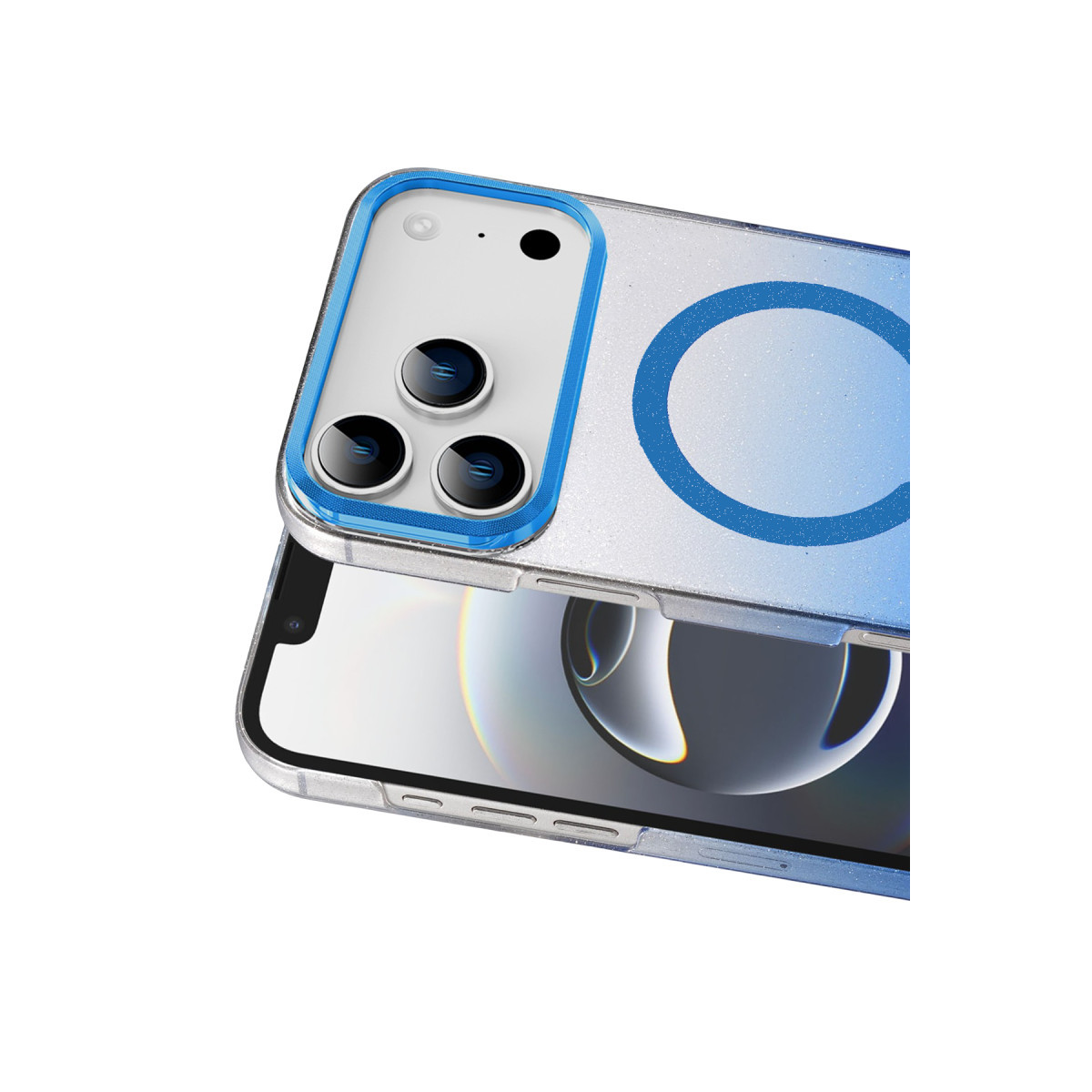Newface Apple iPhone 17 Pro Max Glossy Magsafe Kapak - Mavi — görsel 10