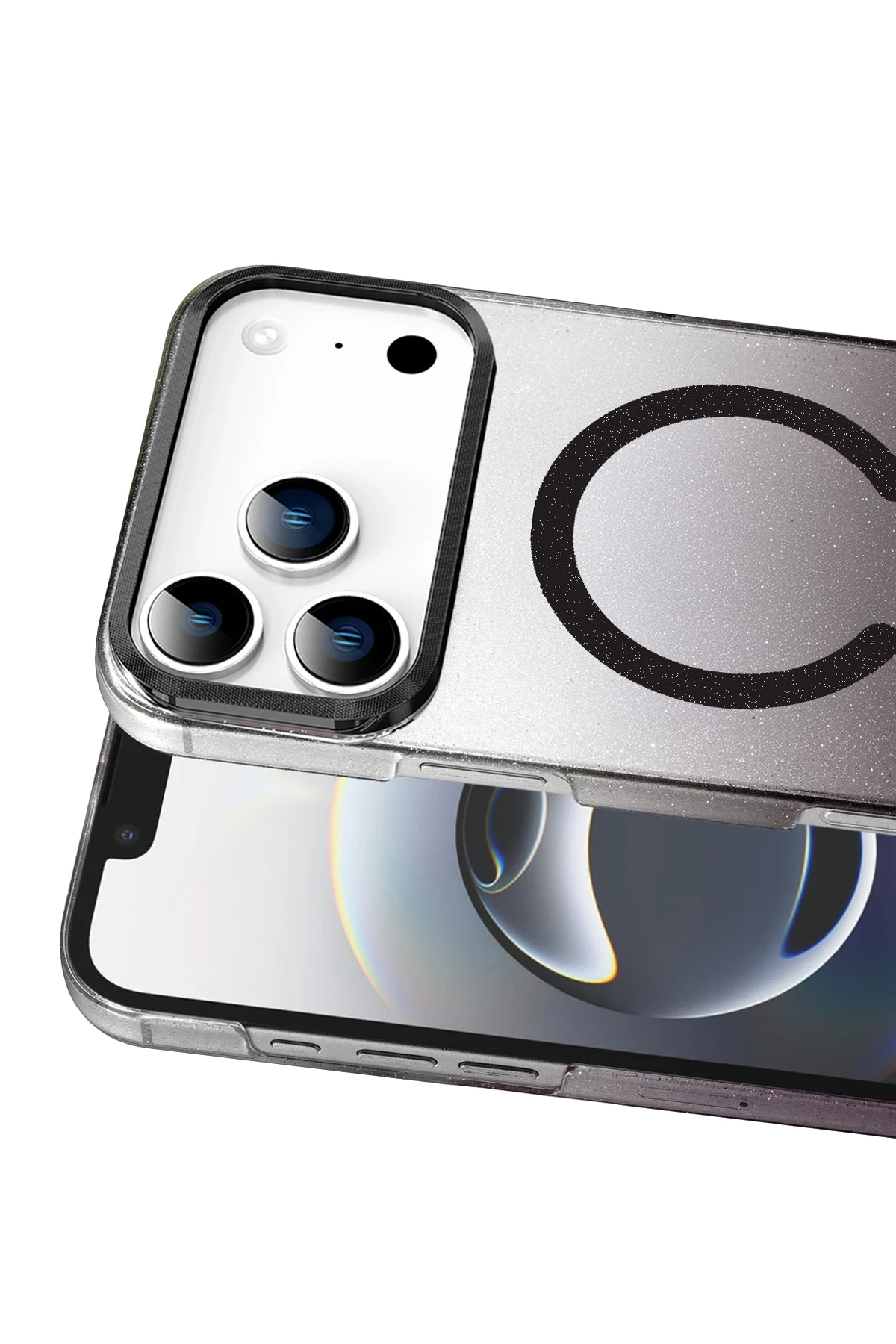 Newface Apple iPhone 17 Pro Glossy Magsafe Kapak - Siyah