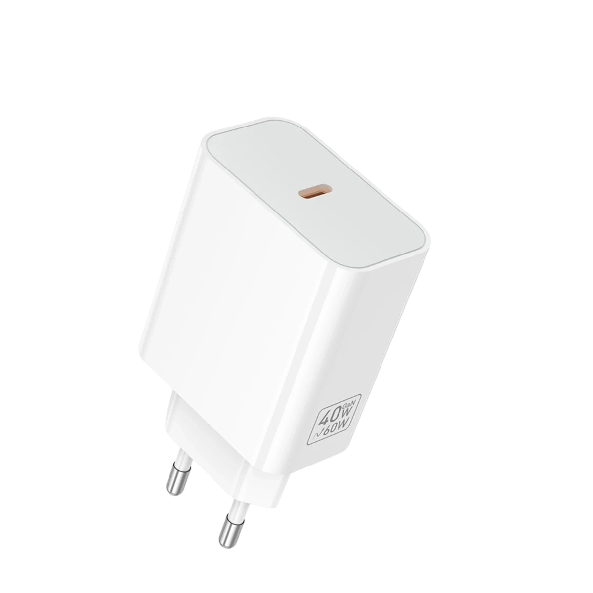 Hoco. C162A 40W PD Destekli Type-C Tek Port EU Şarj Adaptörü - Beyaz