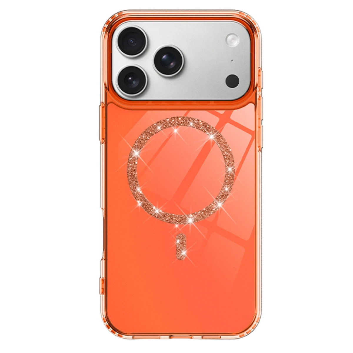 Apple iPhone 17 Pro Max Live Diamond Magsafe Kapak - Turuncu
