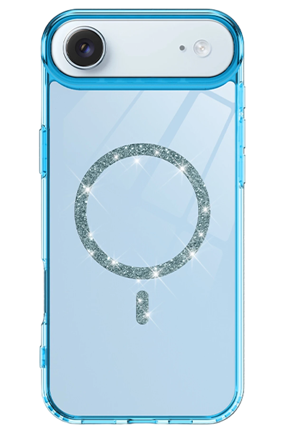 Newface Apple iPhone 17 Air Live Diamond Magsafe Kapak - Mavi