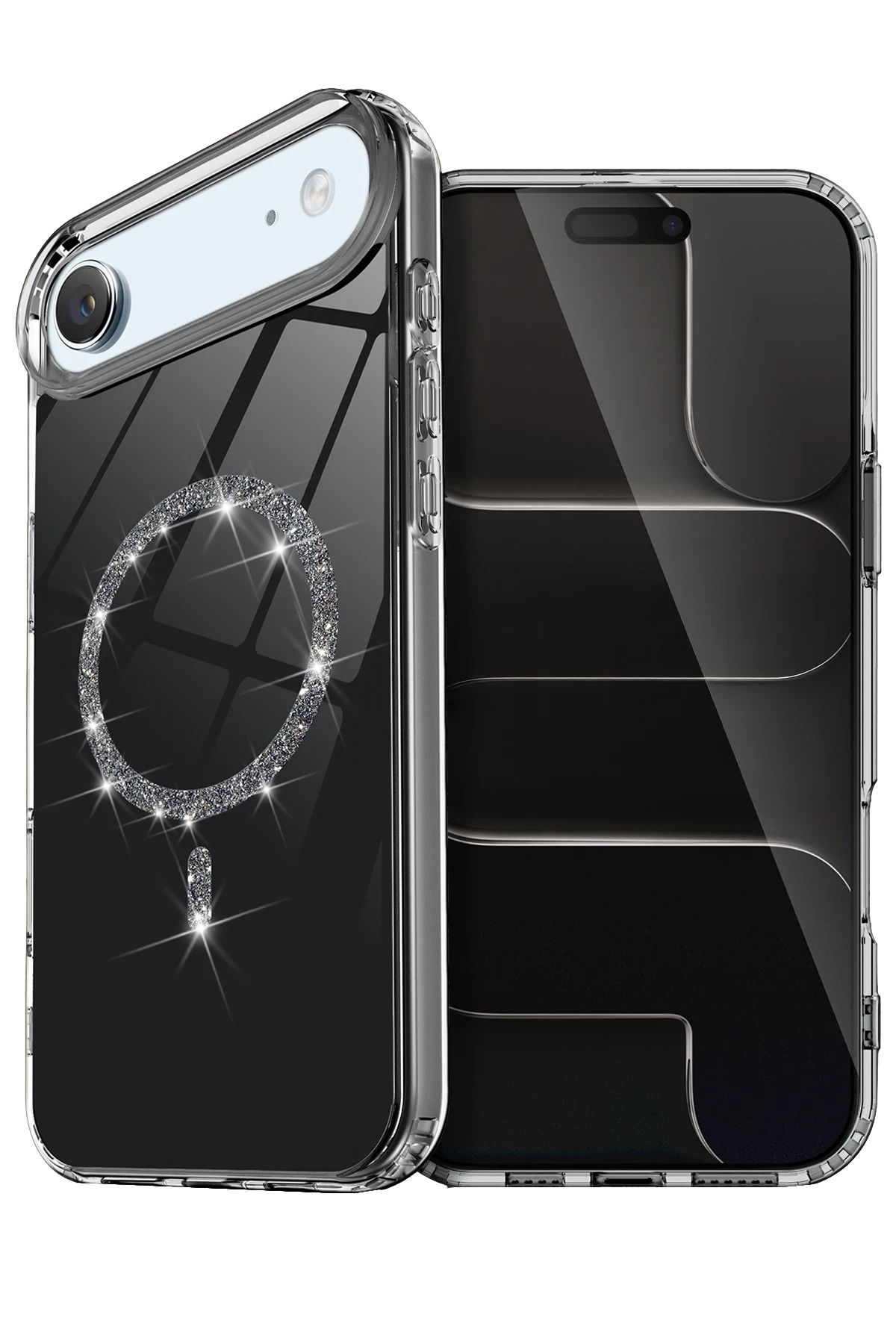 Newface Apple iPhone 17 Air Live Diamond Magsafe Kapak - Siyah