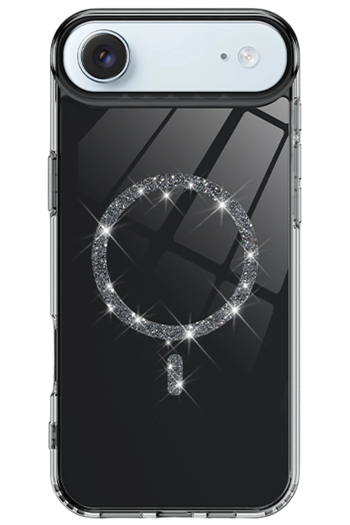 Newface Apple iPhone 17 Air Live Diamond Magsafe Kapak - Siyah
