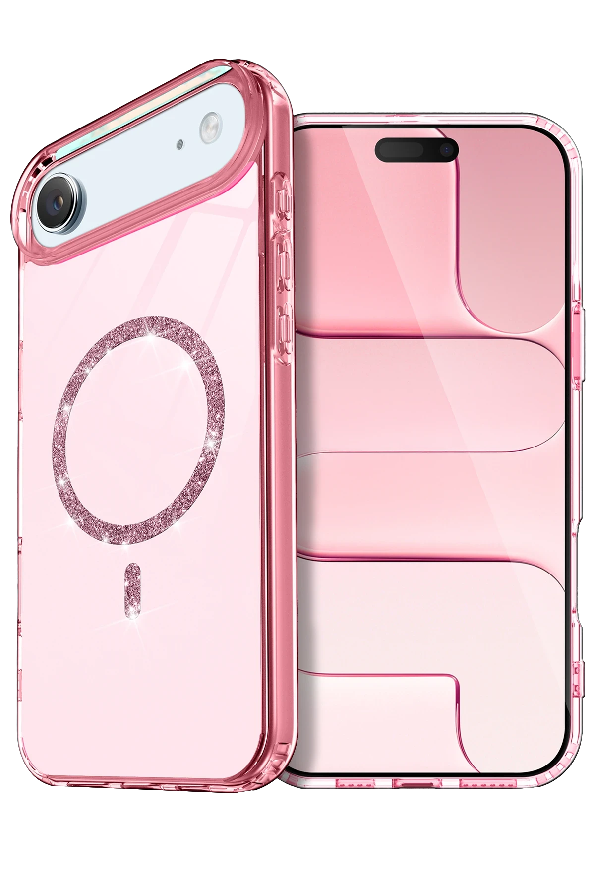 Newface Apple iPhone 17 Air Live Diamond Magsafe Kapak - Pembe