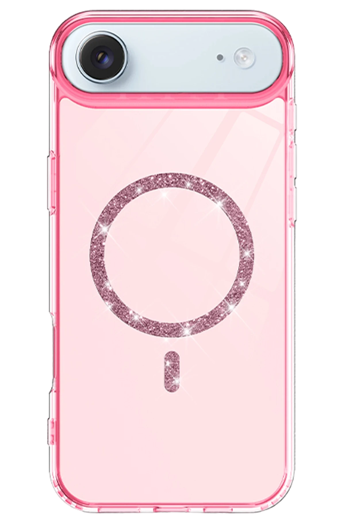 Newface Apple iPhone 17 Air Live Diamond Magsafe Kapak - Pembe