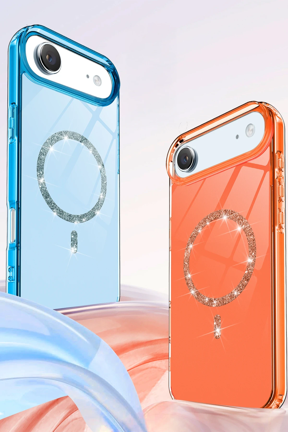 Newface Apple iPhone 17 Air Live Diamond Magsafe Kapak - Pembe