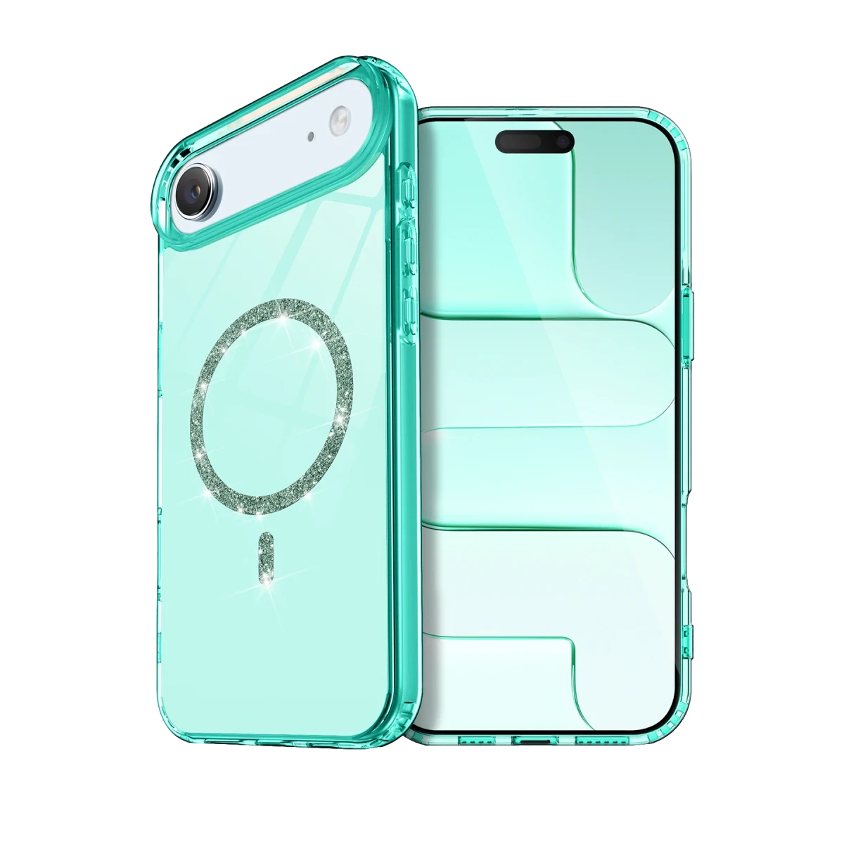 Newface Apple iPhone 17 Air Live Diamond Magsafe Kapak - Yeşil
