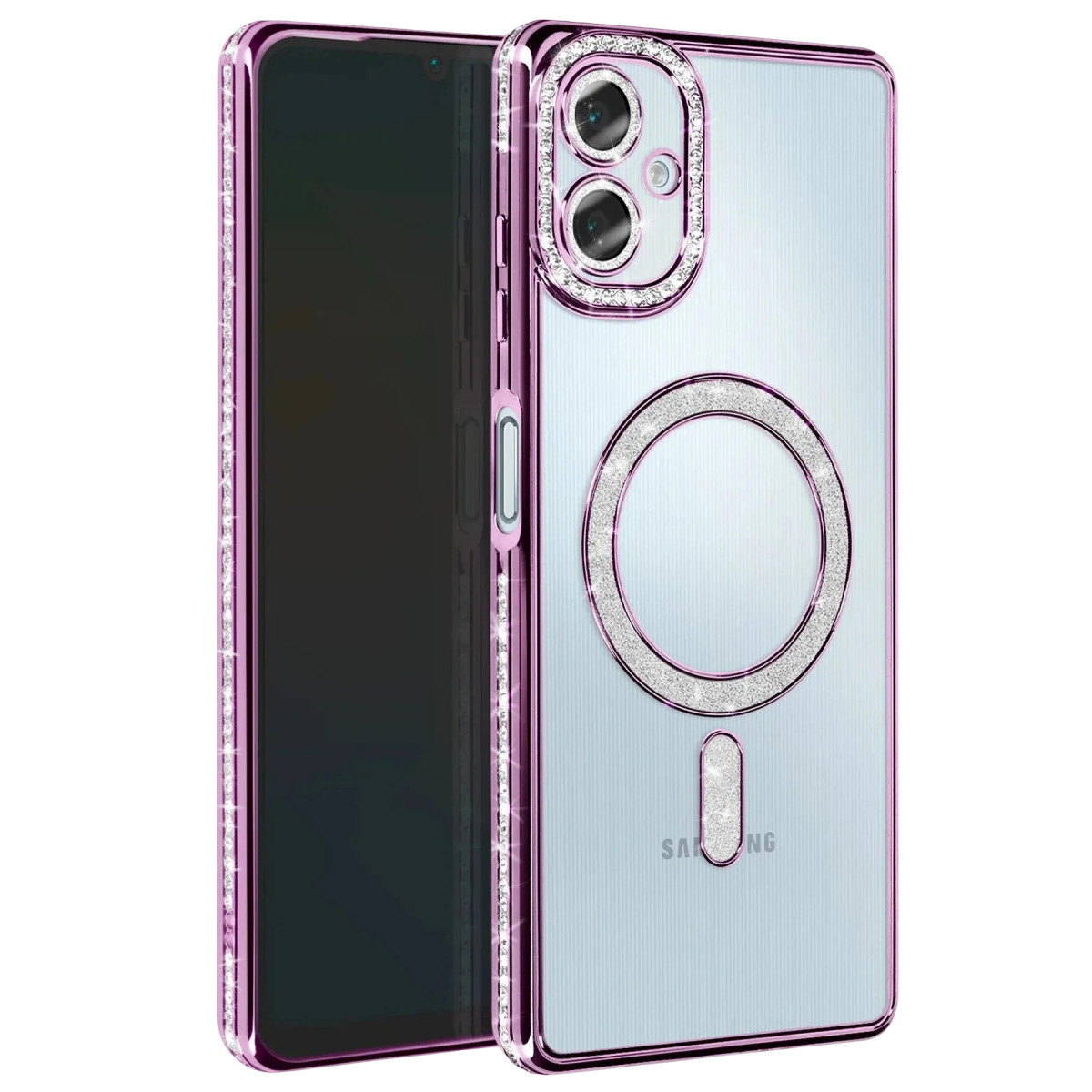 Newface Samsung Galaxy A07 4G Joke Simli Magneticsafe Kılıf - Derin Mor — görsel 7