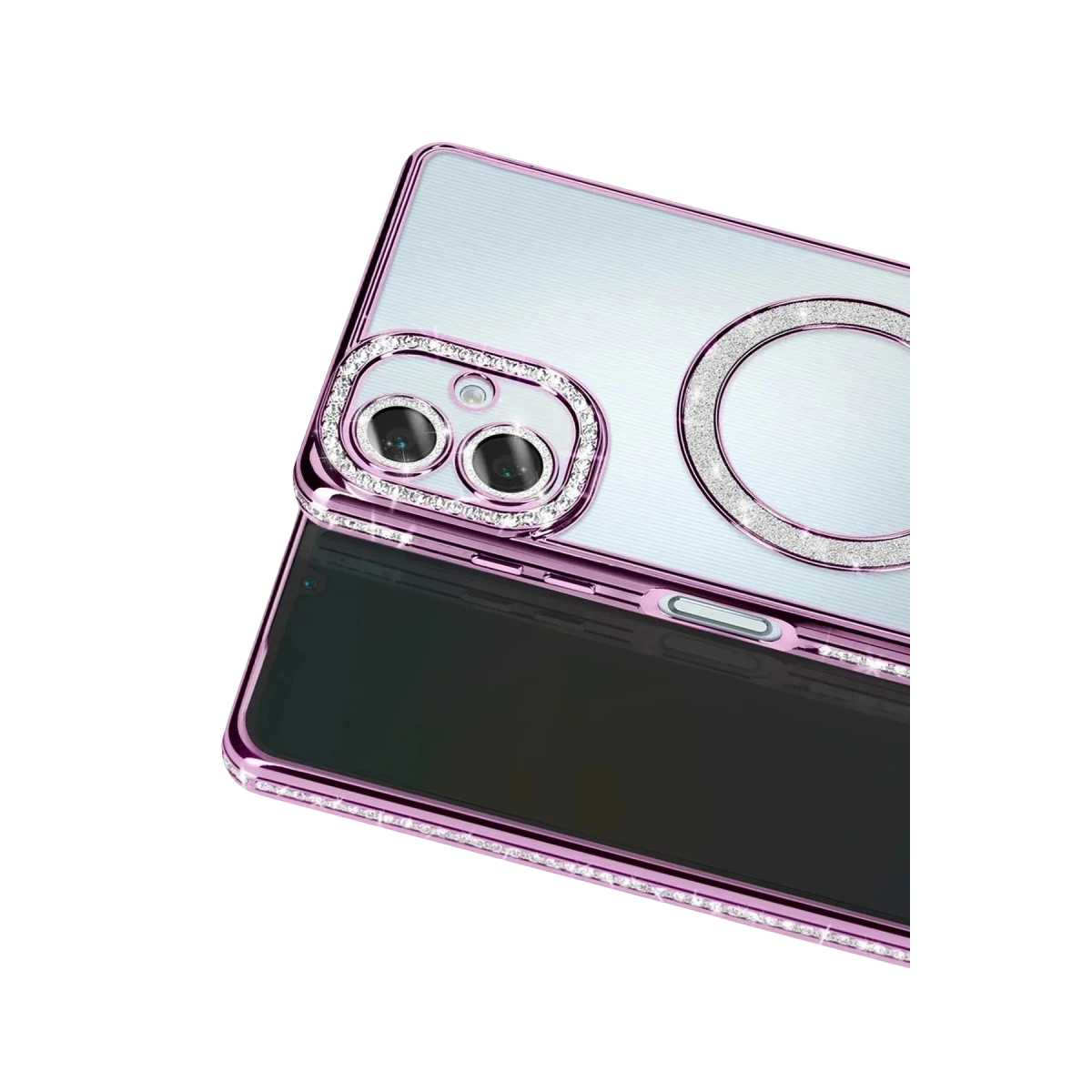 Newface Samsung Galaxy A07 4G Joke Simli Magneticsafe Kılıf - Derin Mor — görsel 5