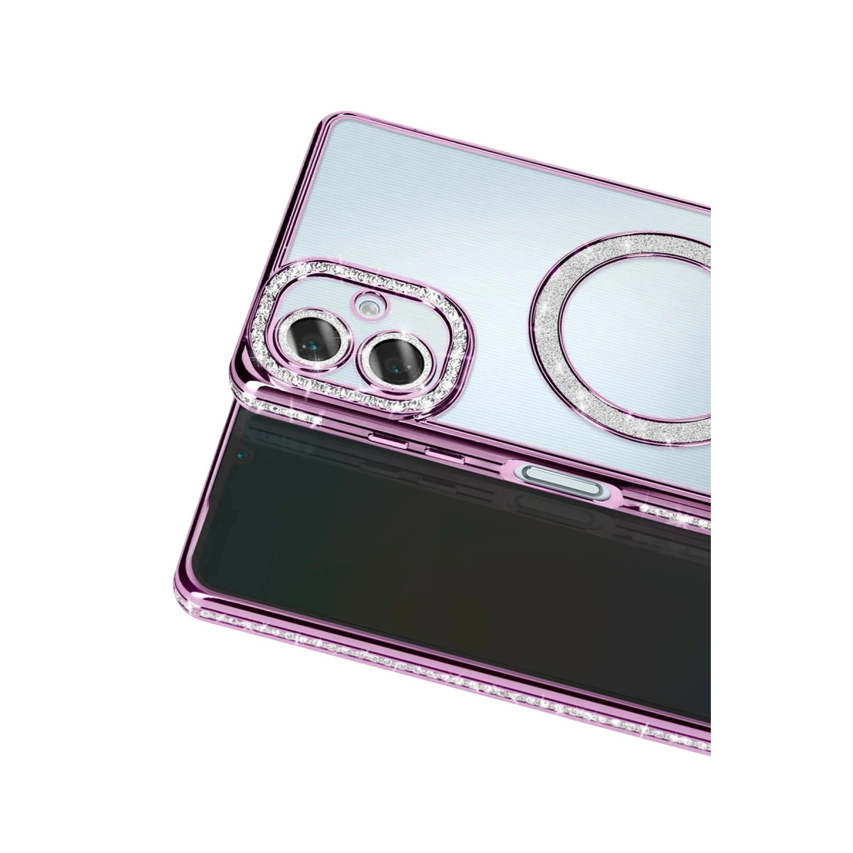 Newface Samsung Galaxy A07 4G Joke Simli Magneticsafe Kılıf - Derin Mor — görsel 8