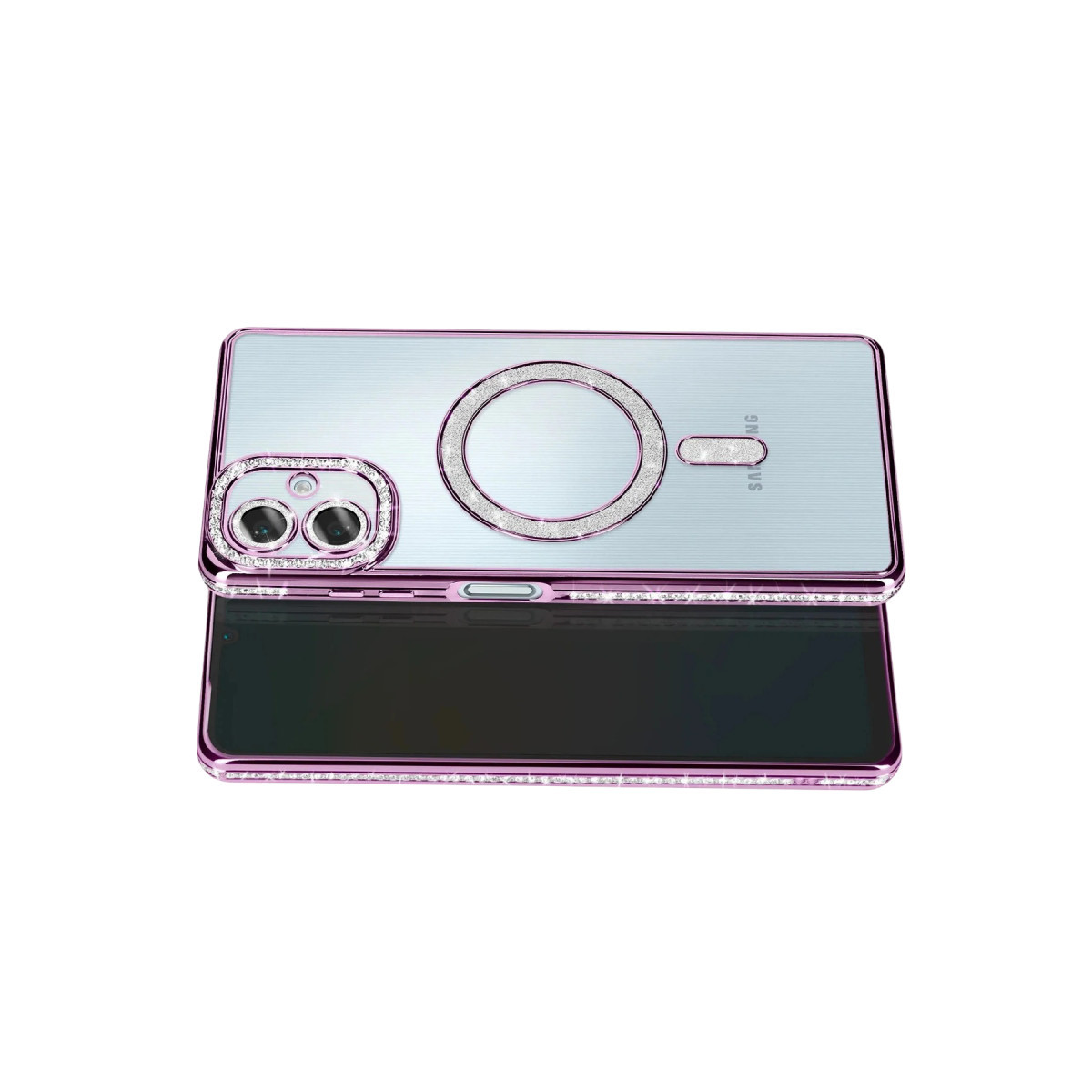 Newface Samsung Galaxy A07 4G Joke Simli Magneticsafe Kılıf - Derin Mor — görsel 9