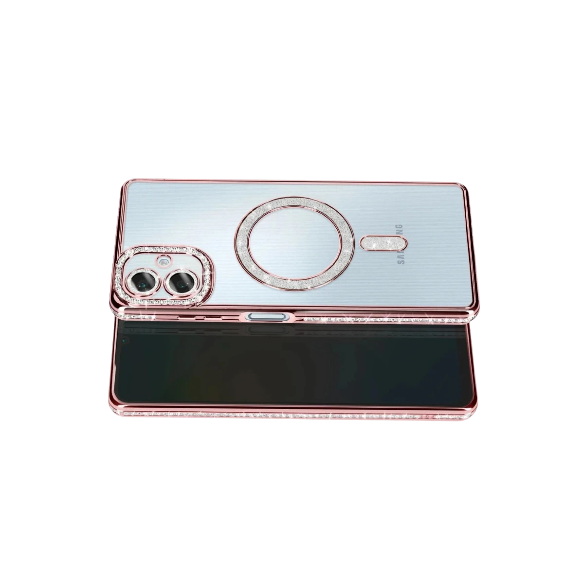Newface Samsung Galaxy A07 4G Joke Simli Magneticsafe Kılıf - Pembe
