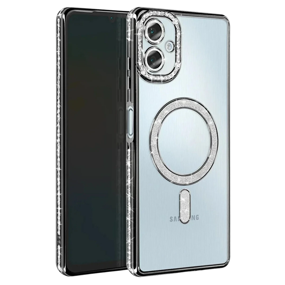 Newface Samsung Galaxy A07 4G Joke Simli Magneticsafe Kılıf - Siyah