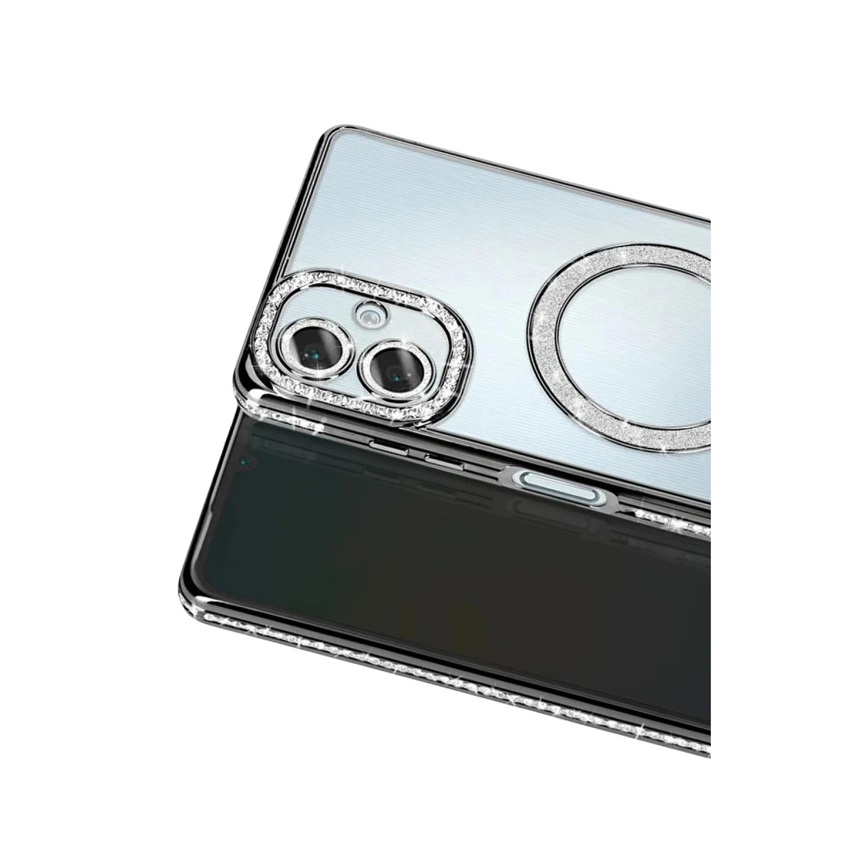 Newface Samsung Galaxy A07 4G Joke Simli Magneticsafe Kılıf - Siyah