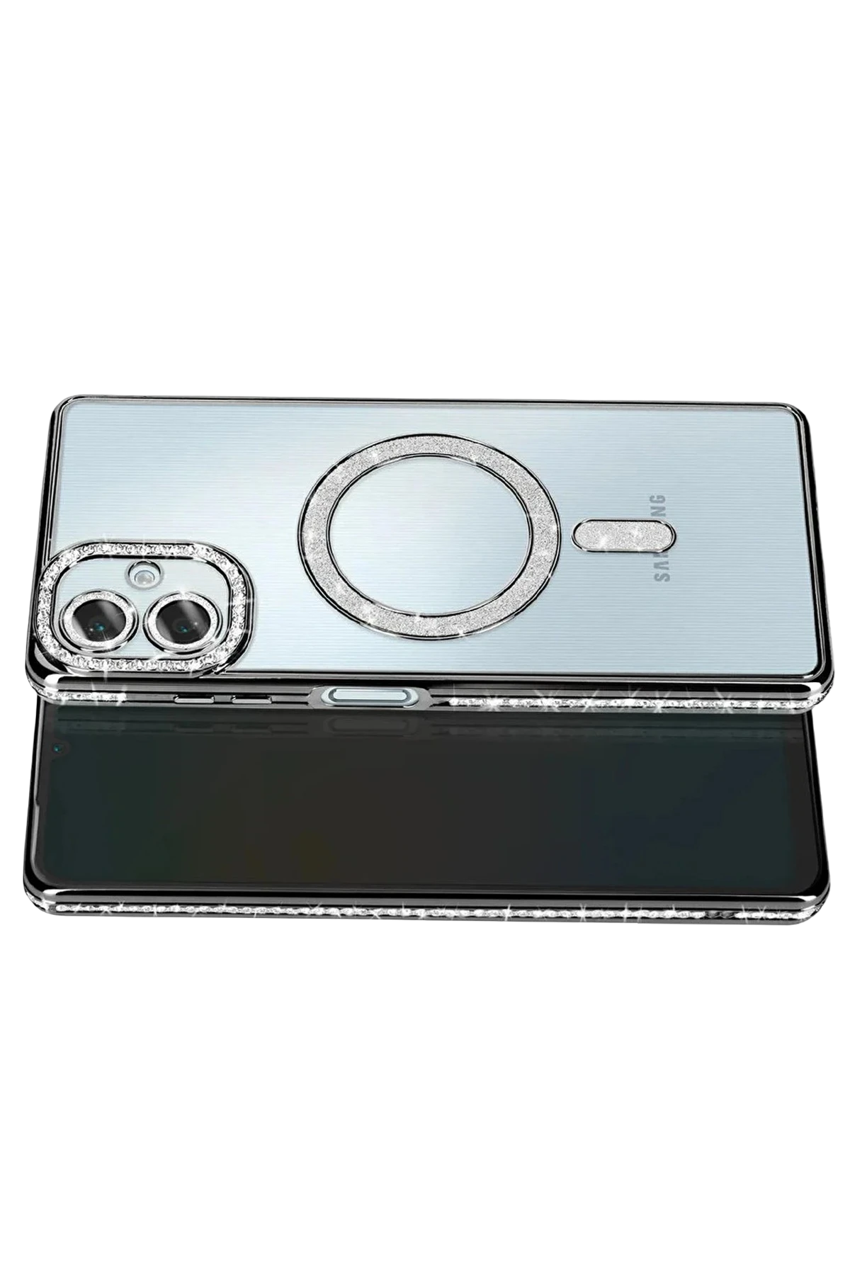 Newface Samsung Galaxy A07 4G Joke Simli Magneticsafe Kılıf - Siyah