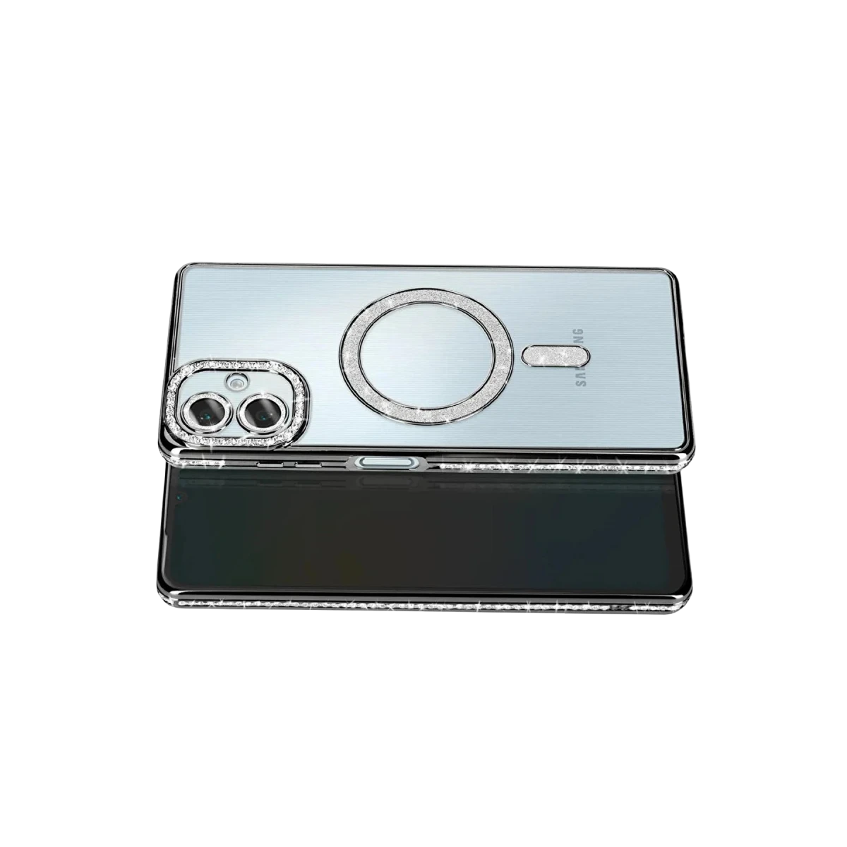 Newface Samsung Galaxy A07 4G Joke Simli Magneticsafe Kılıf - Siyah