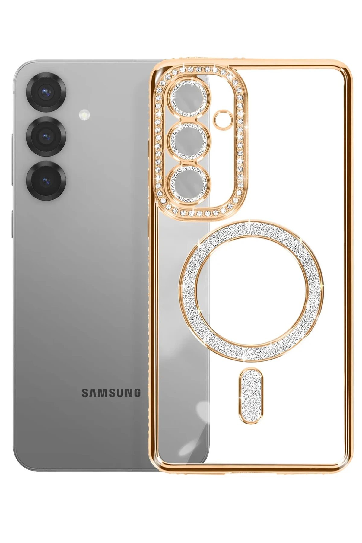 Joko Samsung Galaxy S26 Joke Simli Magneticsafe Kılıf - Gold