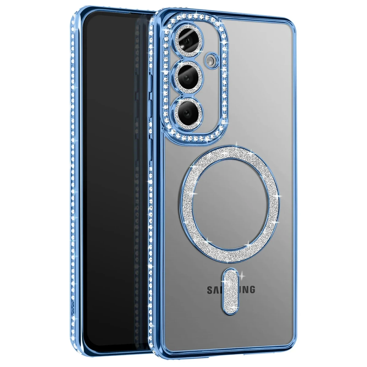 Samsung Galaxy S26 Joke Simli Magneticsafe Kılıf - Mavi