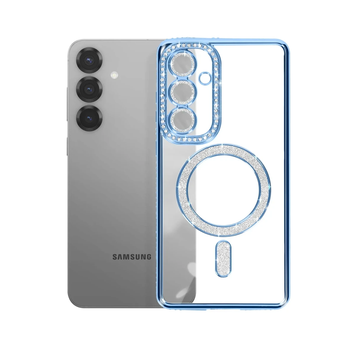 Samsung Galaxy S26 Joke Simli Magneticsafe Kılıf - Mavi