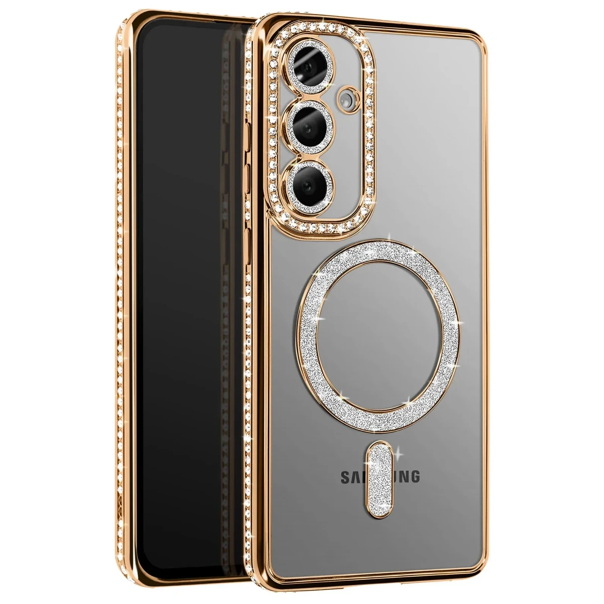 Samsung Galaxy S26 Plus Joke Simli Magneticsafe Kılıf - Gold