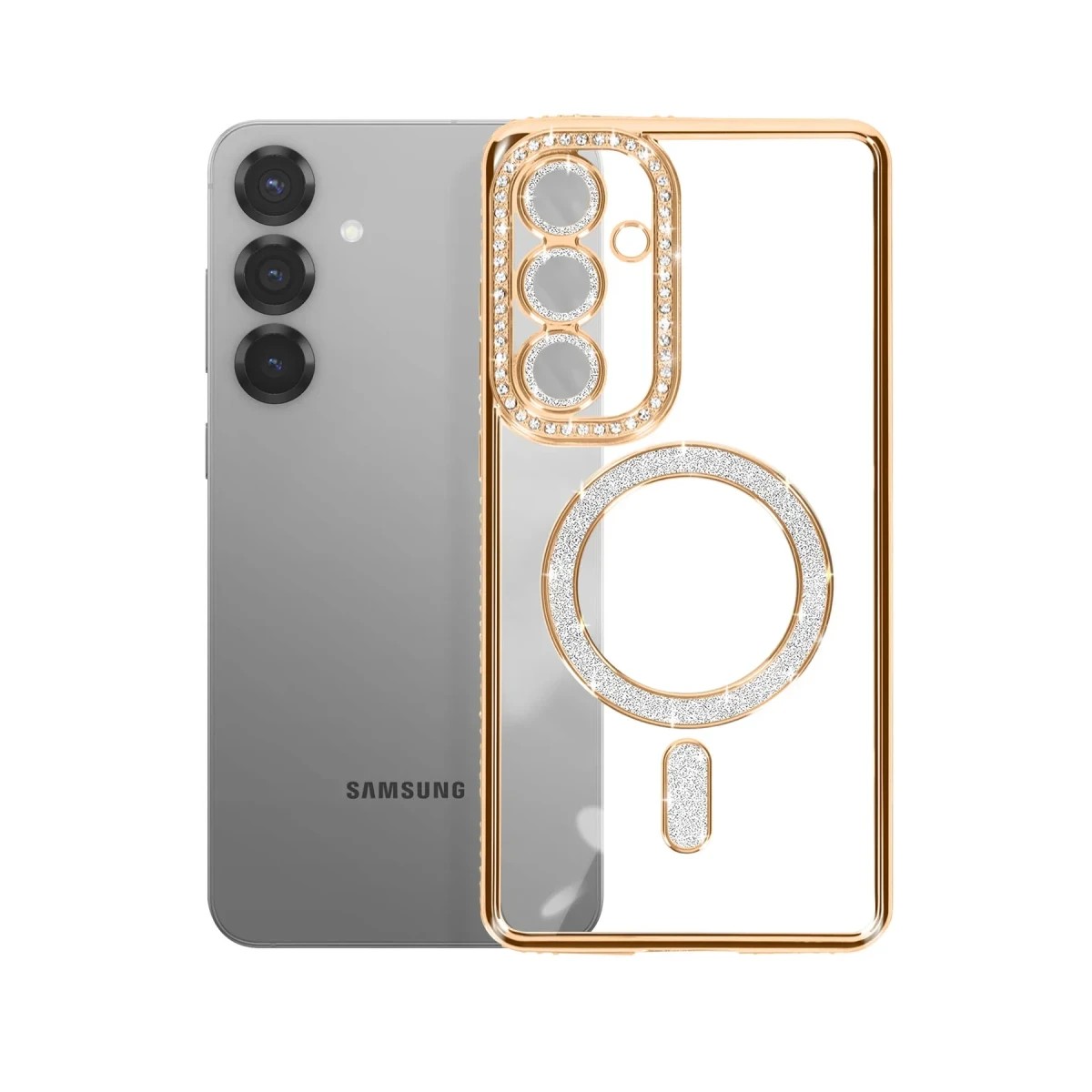 Samsung Galaxy S26 Plus Joke Simli Magneticsafe Kılıf - Gold