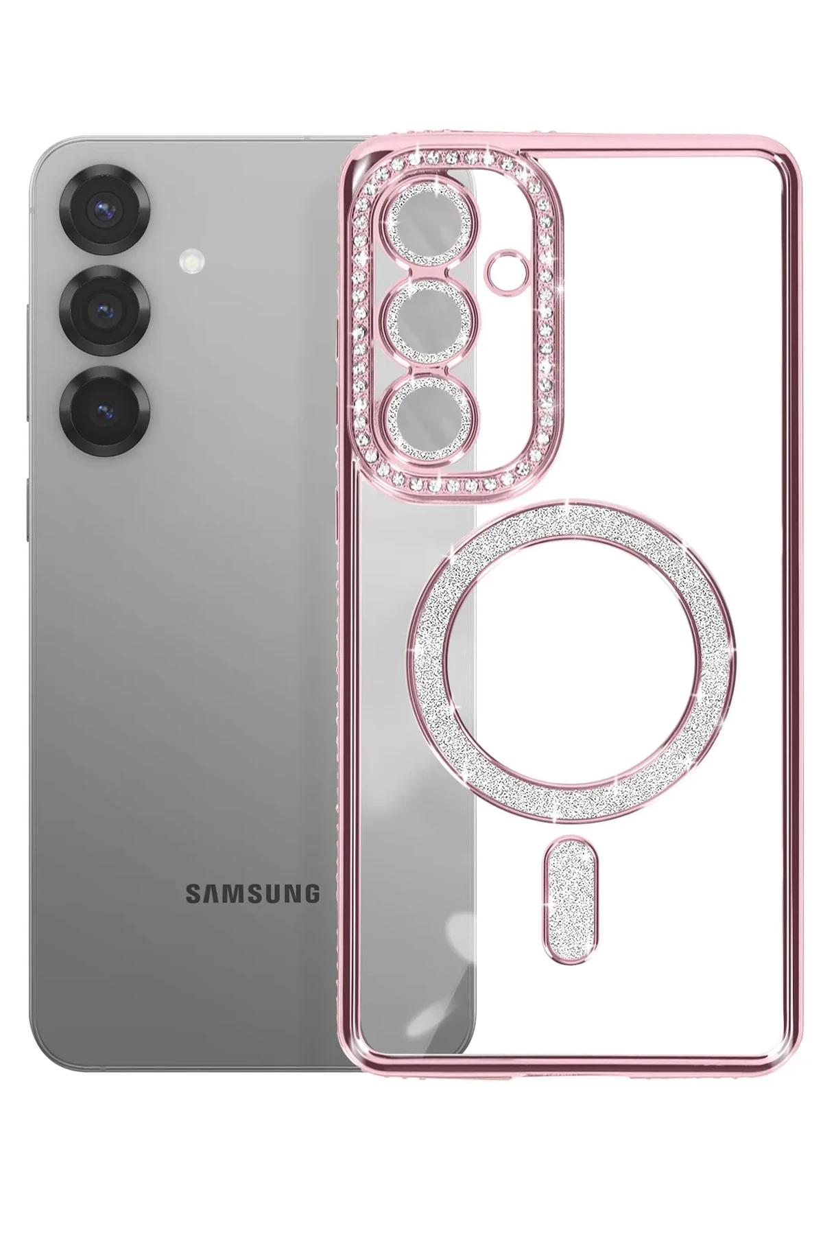 Joko Samsung Galaxy S26 Plus Joke Simli Magneticsafe Kılıf - Pembe