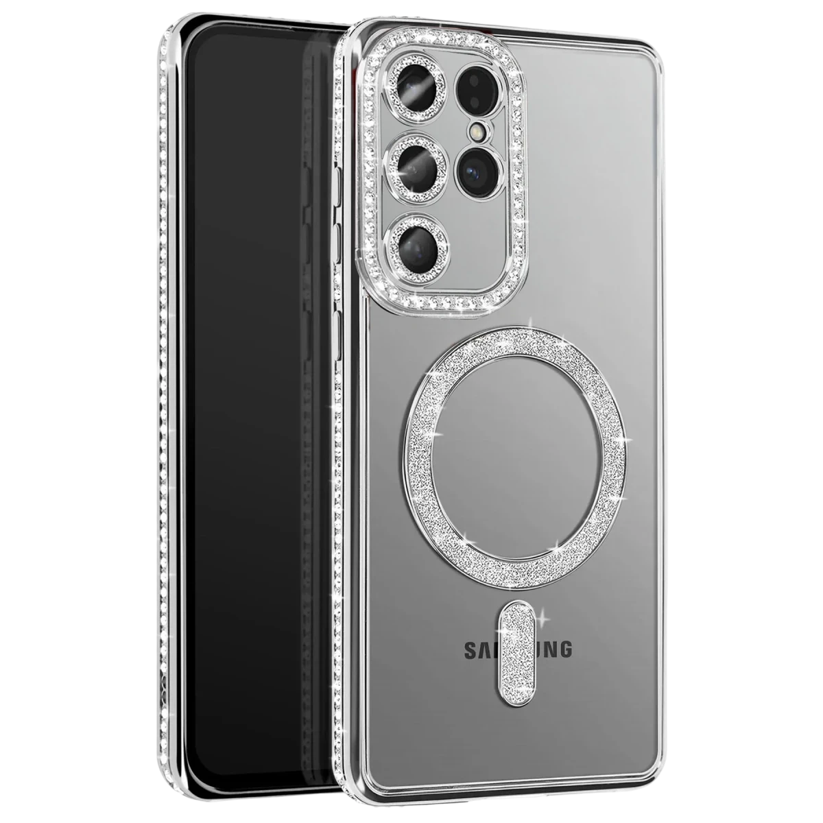 Newface Samsung Galaxy S26 Ultra Joke Simli Magneticsafe Kılıf - Gümüş