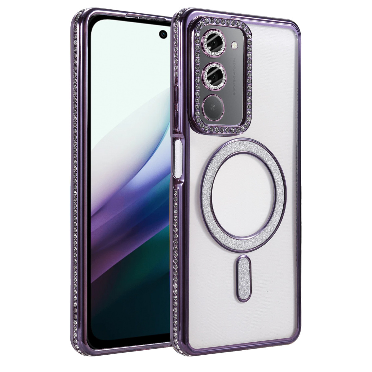 Newface Xiaomi Redmi 15 4G Joke Simli Magneticsafe Kılıf - Derin Mor — görsel 7