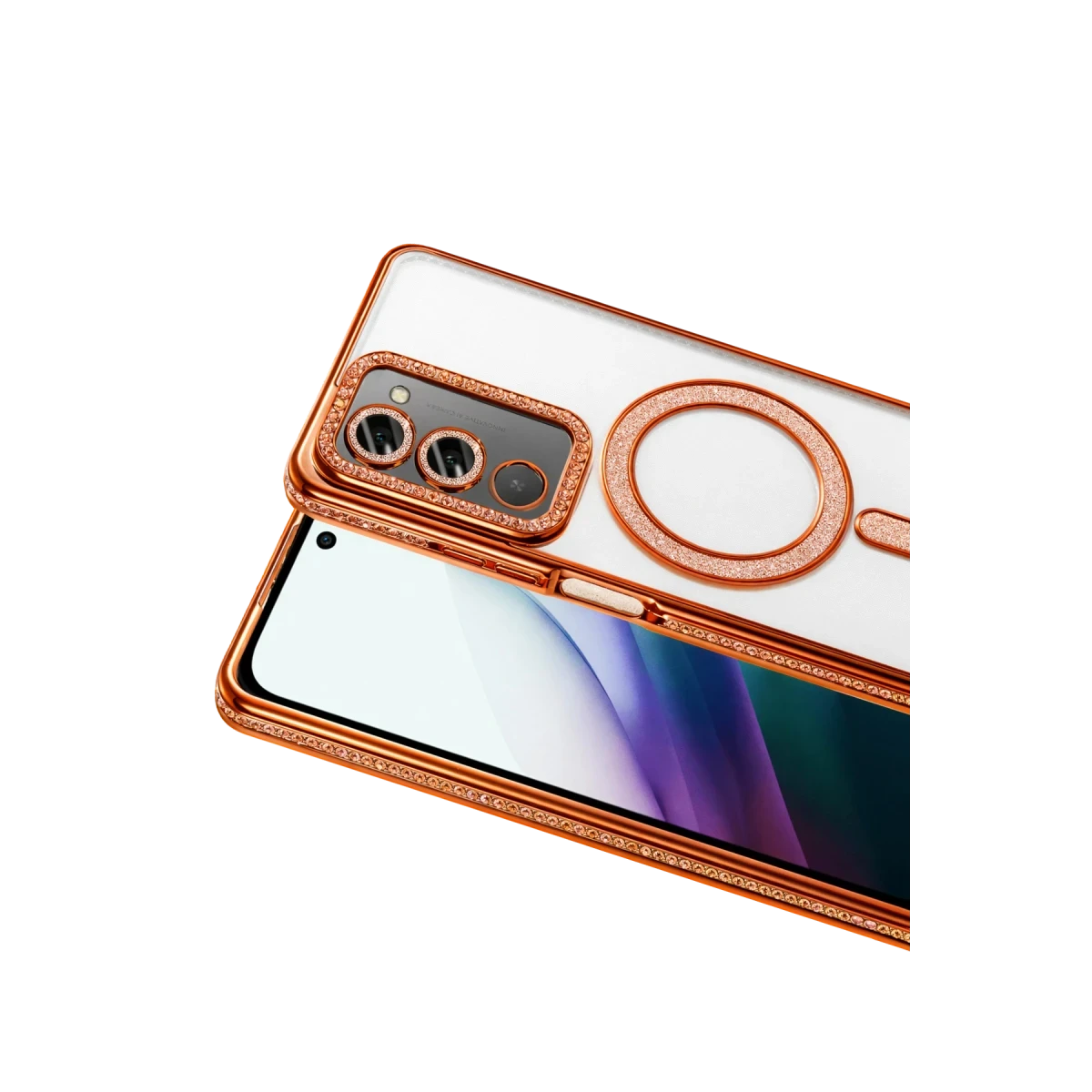 Xiaomi Redmi 15 4G Joke Simli Magneticsafe Kılıf - Turuncu
