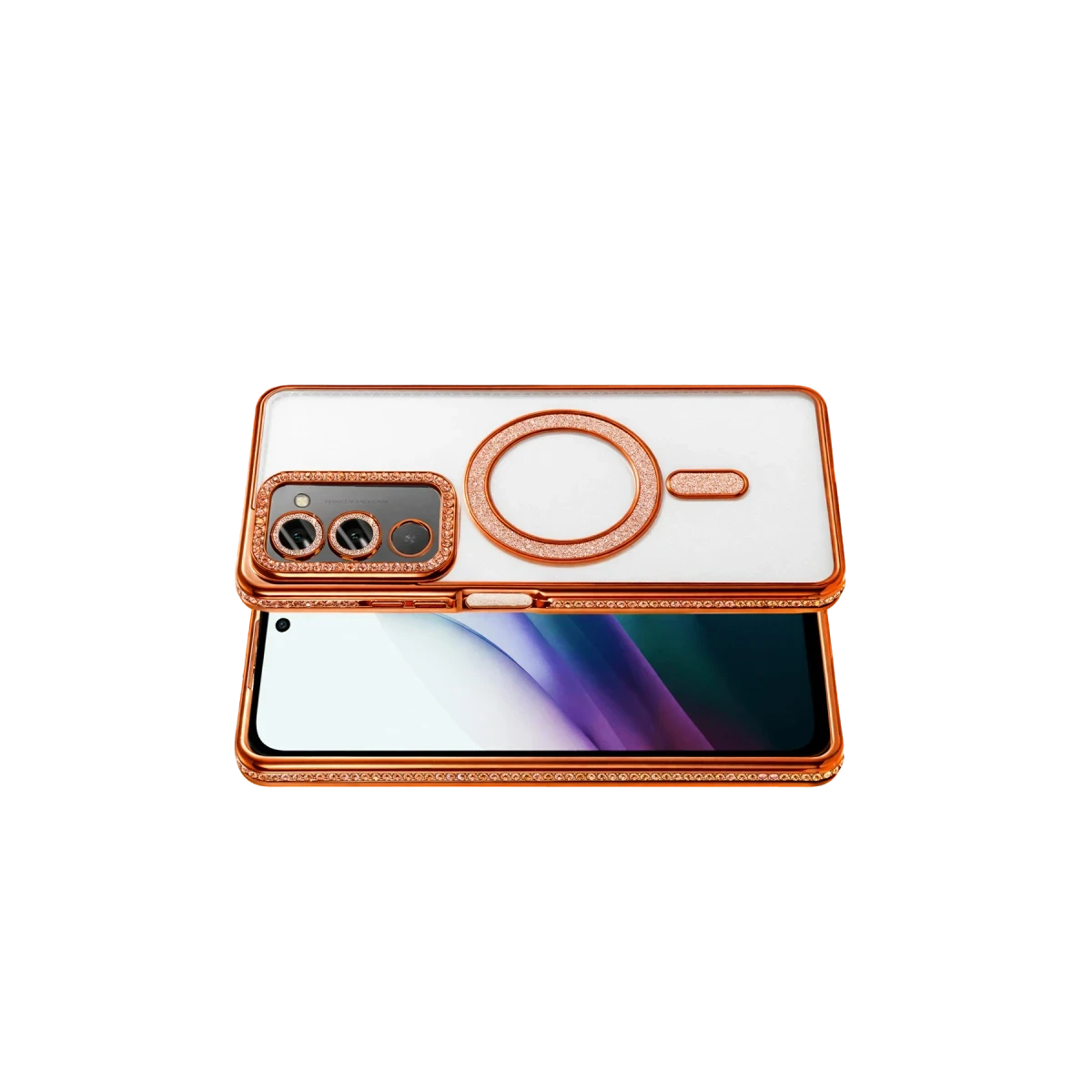 Xiaomi Redmi 15 4G Joke Simli Magneticsafe Kılıf - Turuncu